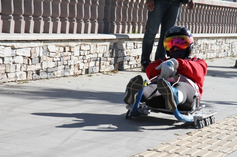 Tekerlekli kızak yarışları Erzurum’da nefesleri kesecek