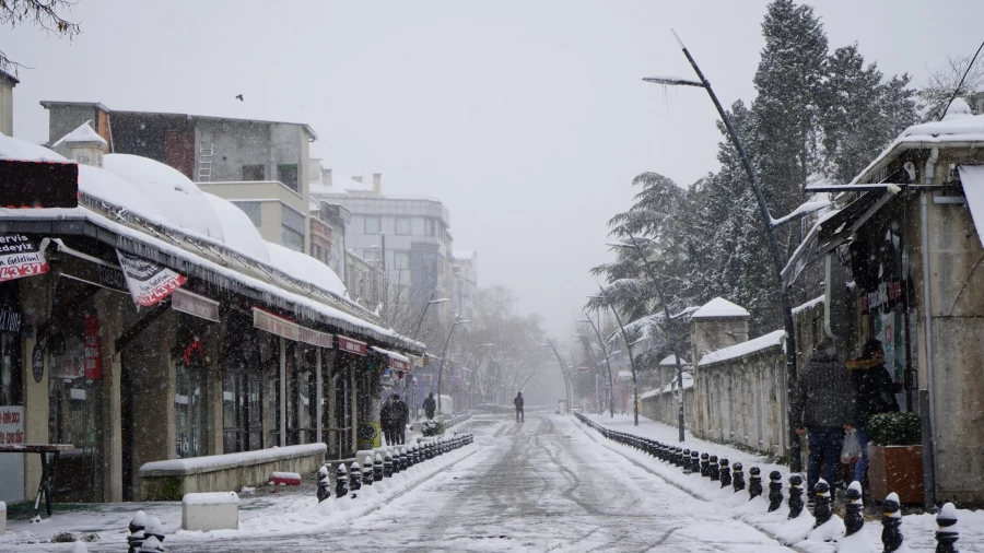 Lüleburgaz’da unutulmaz kar manzaraları