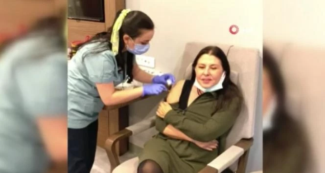 Korona virüs aşısı olan Nilüfer