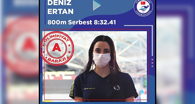 Deniz Ertan, 800 metre serbestte olimpiyat A barajını geçti