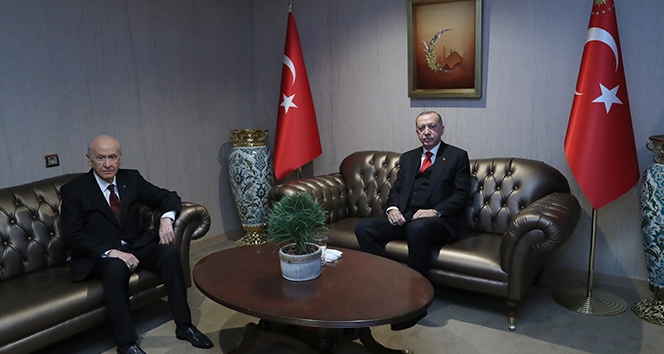 Cumhurbaşkanı Erdoğan ile MHP Genel Başkanı Bahçeli arasında sürpriz görüşme