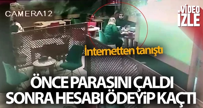 İnternetten tanıştığı şahıs hesabı ödeyip ortadan kayboldu! Genç kadın olayı fark edince hemen polise koştu