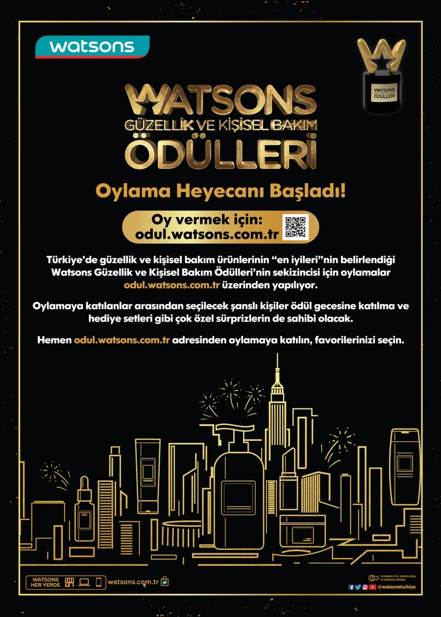 8. Watsons Güzellik ve Kişisel Bakım Ödülleri için Oylamalar Başladı! 