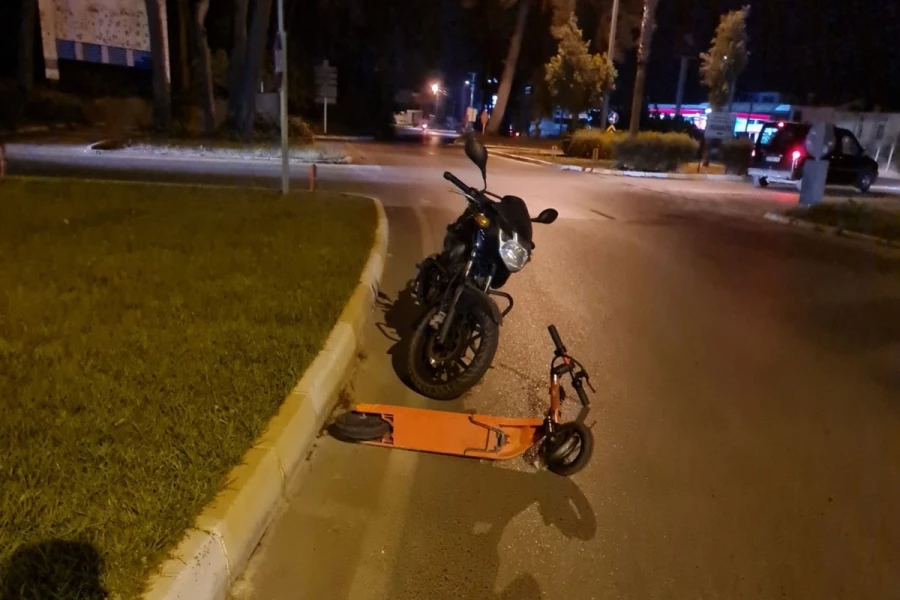 Scooter kazası: 1 yaralı