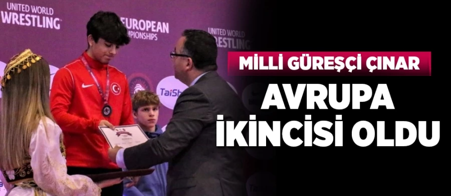 Milli güreşçi Halil Çınar Avrupa ikincisi oldu
