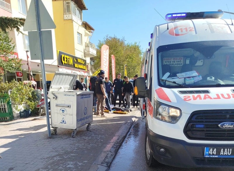 Darende otomobil ile motosiklet çarpıştı: 1 yaralı
