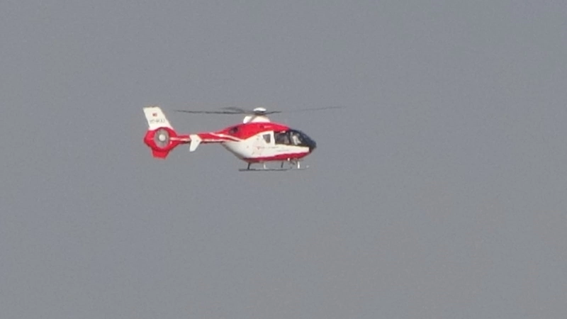 Van’dan Gaziantep’e helikopter ambulansla hasta nakli