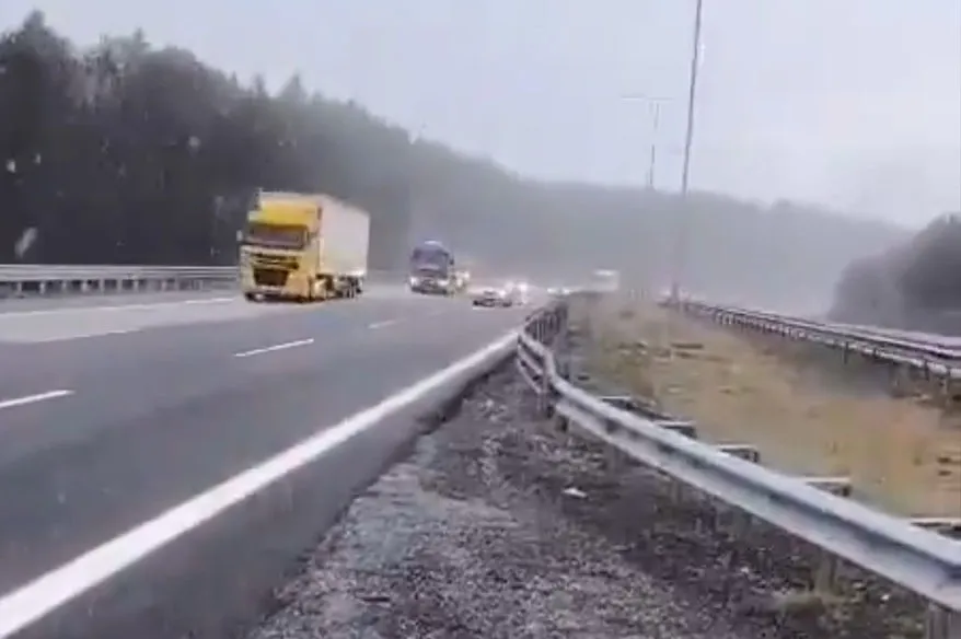 TEM’in Bolu geçişinde kar başladı