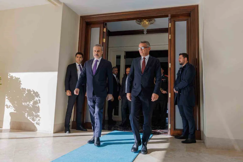 Bakan Fidan, KKTC Cumhurbaşkanı Erhüman ile bir araya geldi