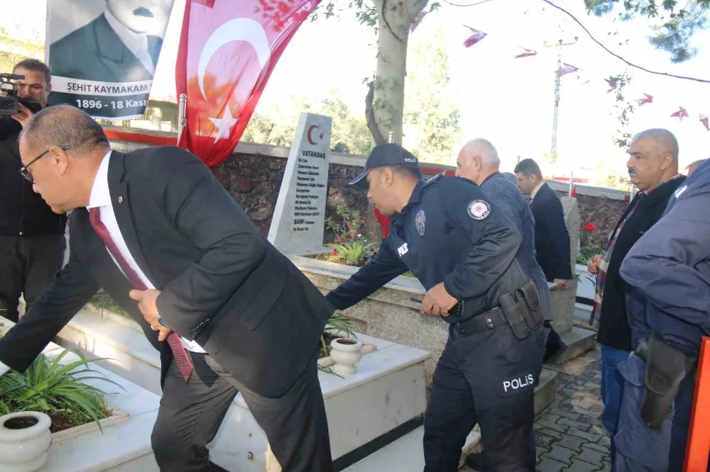 Şehit Kaymakam Saim Bey kabri başında anıldı
