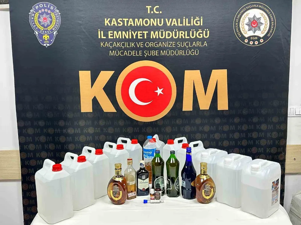 Kastamonu’da kaçak içki operasyonu